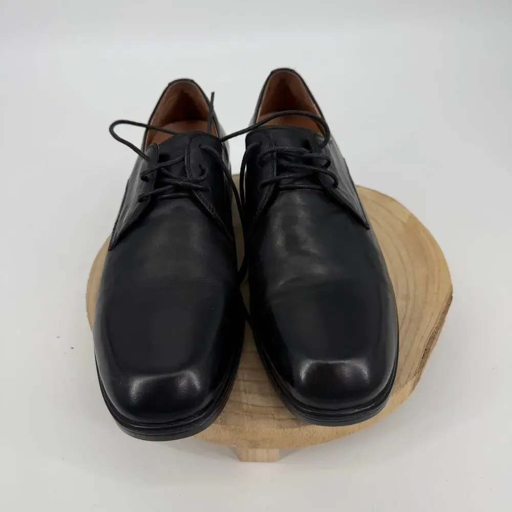 G-Defy Mens Martin Oxford Dress Shoes 12 Black Leather Orthotic Classic